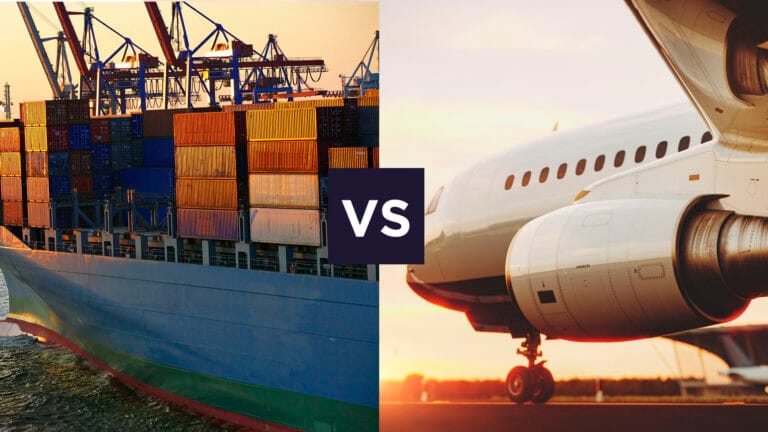 Transporte Aéreo vs Transporte Marítimo